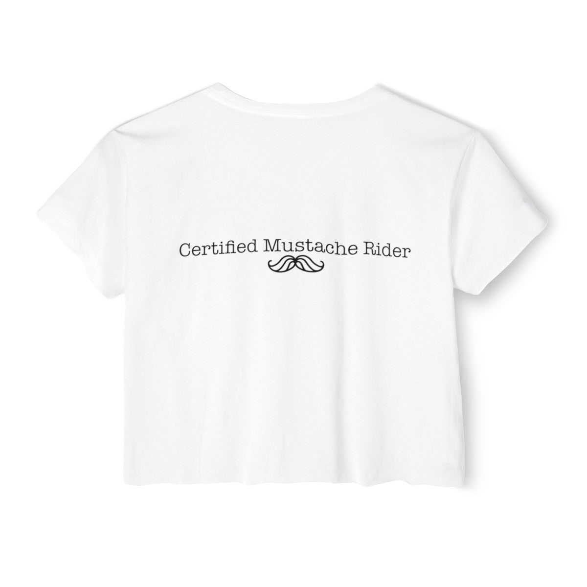 CERTIFIED MUSTACHE RIDER CROPPED TSHIRT image 4