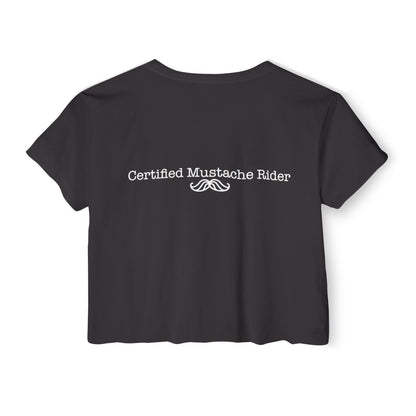 CERTIFIED MUSTACHE RIDER CROPPED TSHIRT image 8